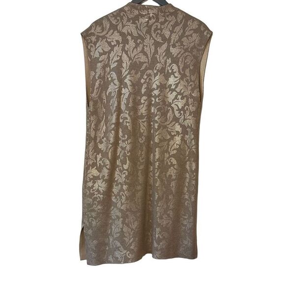 Chicos Sleeveless Reversible Duster. Beige/Gold. Size 2. - Picture 2 of 10